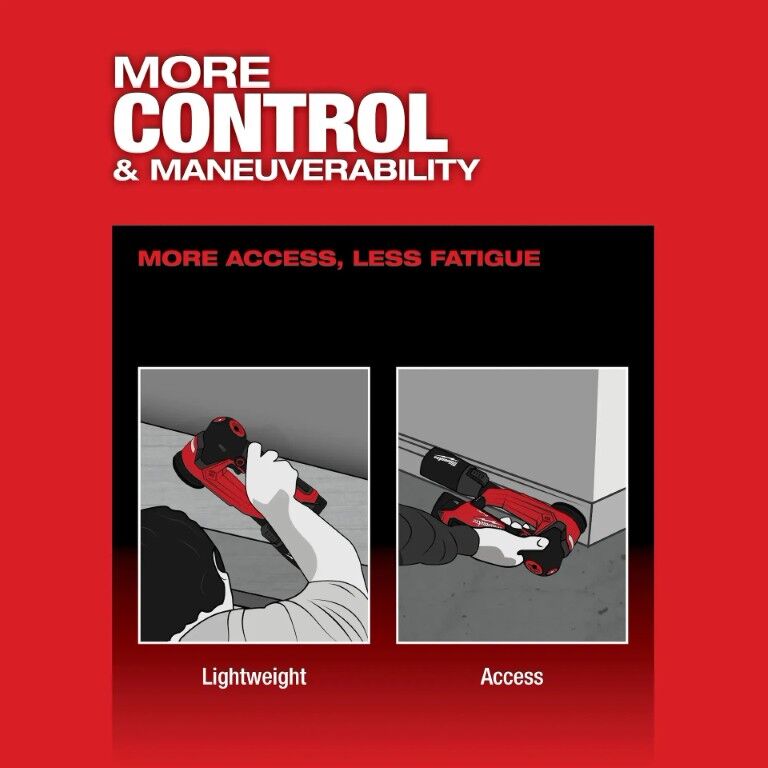 Milwaukee M12 Fuel Random Orbital Detail Sander, 3-In (Tool Only)