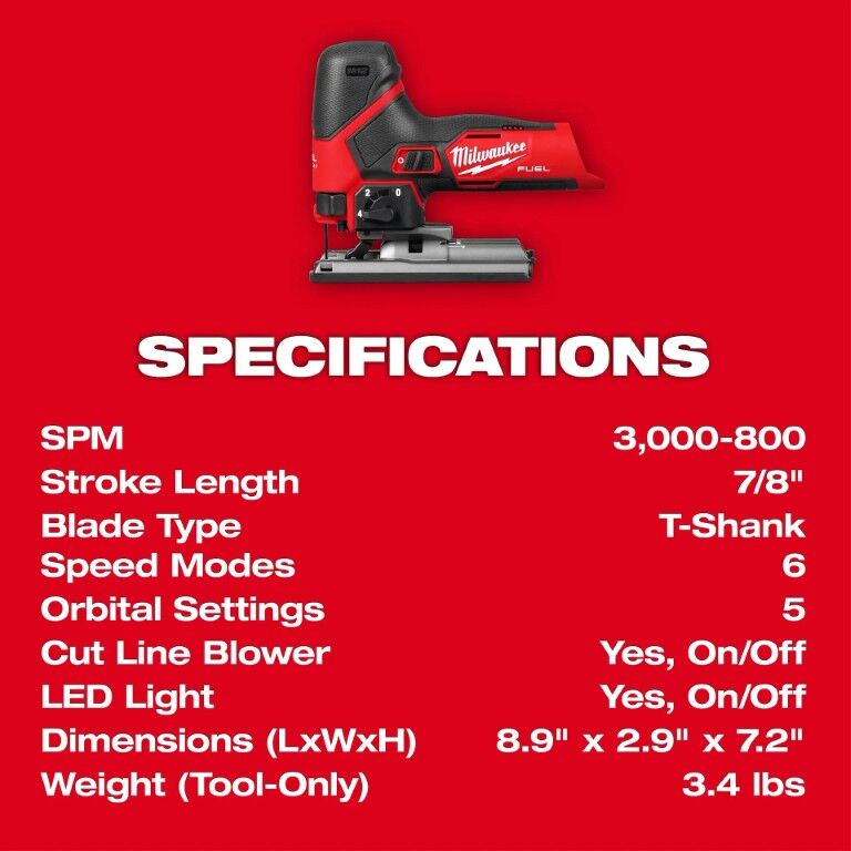 Milwaukee M12 Fuel Jig Saw (Tool Only)