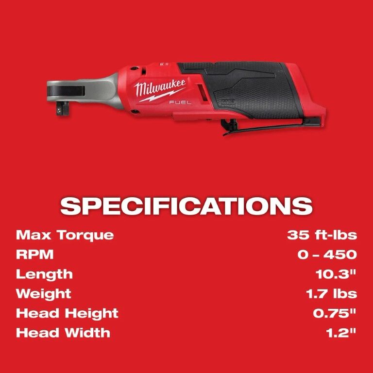 Milwaukee M12 Fuel High Speed Rachet, 3/8-In (Tool Only)