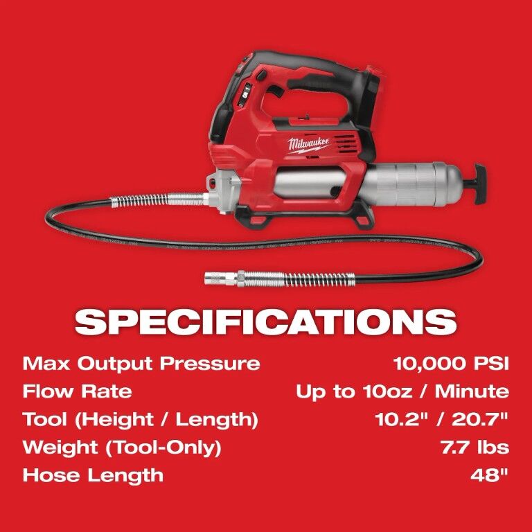 Milwaukee M18 2-Speed Grease Gun (Tool Only)