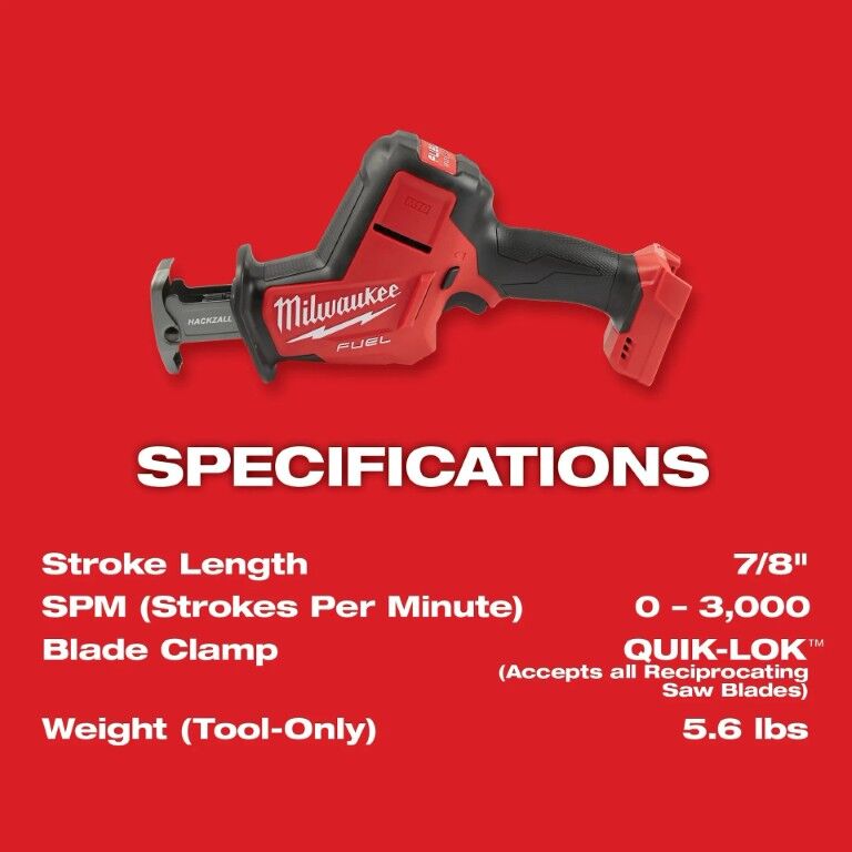 Milwaukee M18 Fuel Hackzall (Tool Only)