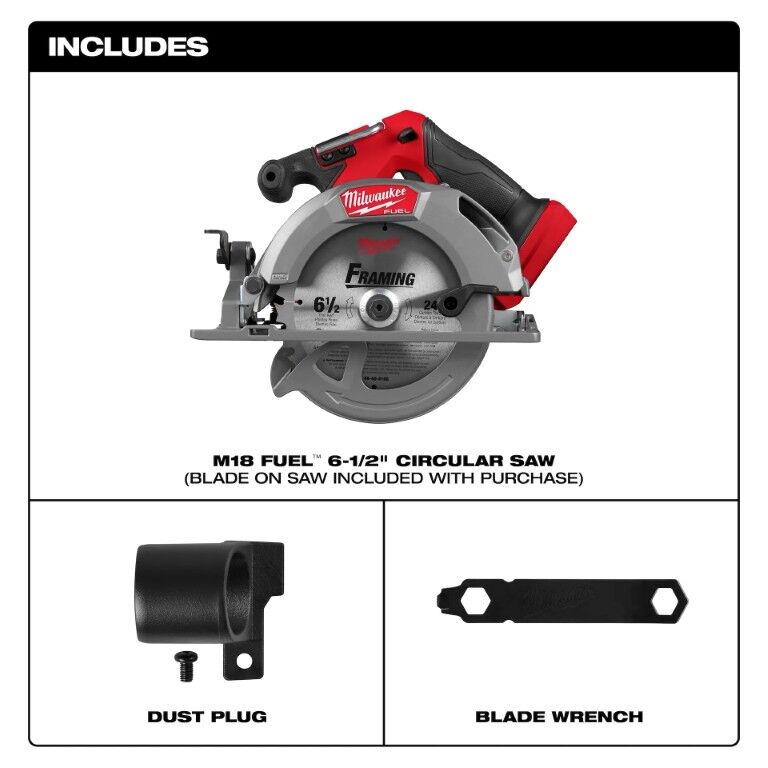 Milwaukee M18 Fuel Circular Saw, 6 1/2-In (Tool Only)