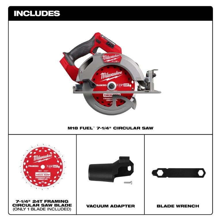 Milwaukee M18 Fuel Circular Saw, 7 1/4-In (Tool Only)