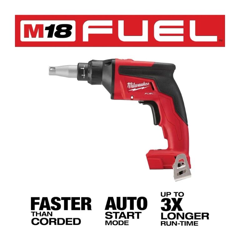 Milwaukee M18 Fuel Drywall Screw Gun, 1/4-In (Tool Only)