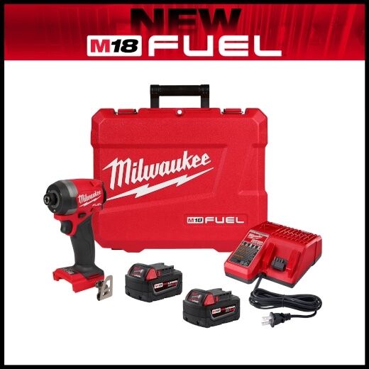 Milwaukee M18 Fuel Hex Impact Driver Kit, 1/4-In