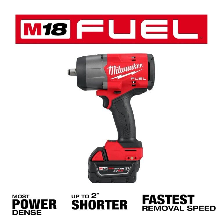 Milwaukee M18 Fuel High Torque Impact Wrench With Friction Ring Kit, 1/2-In