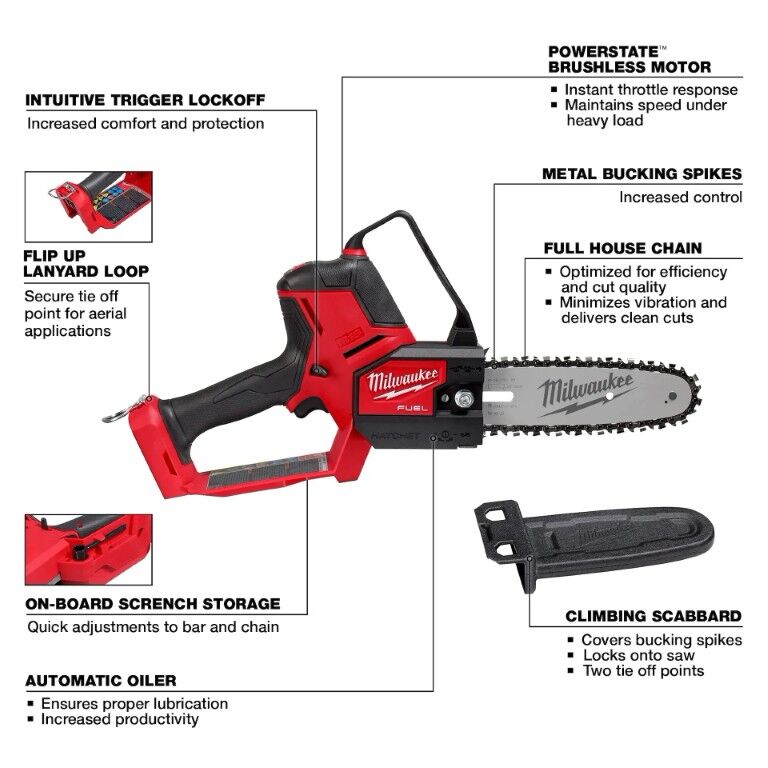 M18 FUEL HATCHET 8PRUNING SAW BT
