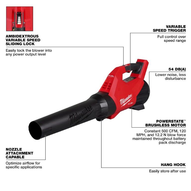 Milwaukee M18 Fuel Battery Powered Handheld Blower (Tool Only)
