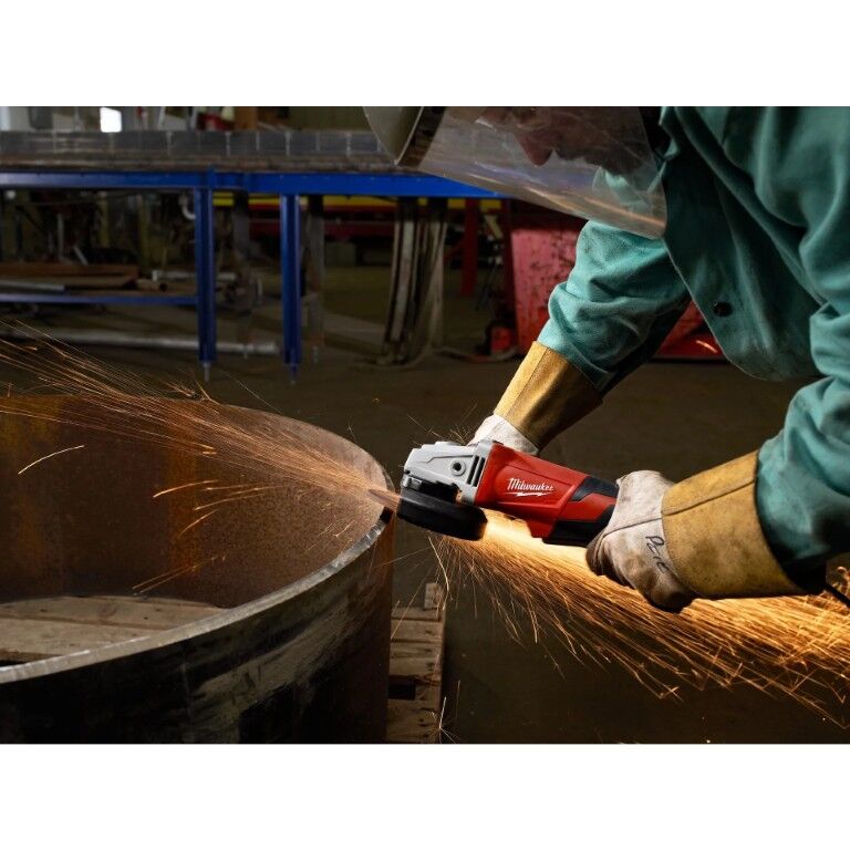 Milwaukee Small Corded Lock-On Paddle Angle Grinder, 5-In