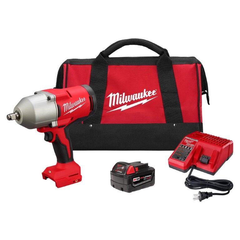 Milwaukee M18 Fuel High Torque Impact Wrench With Friction Ring Kit, 1/2-In