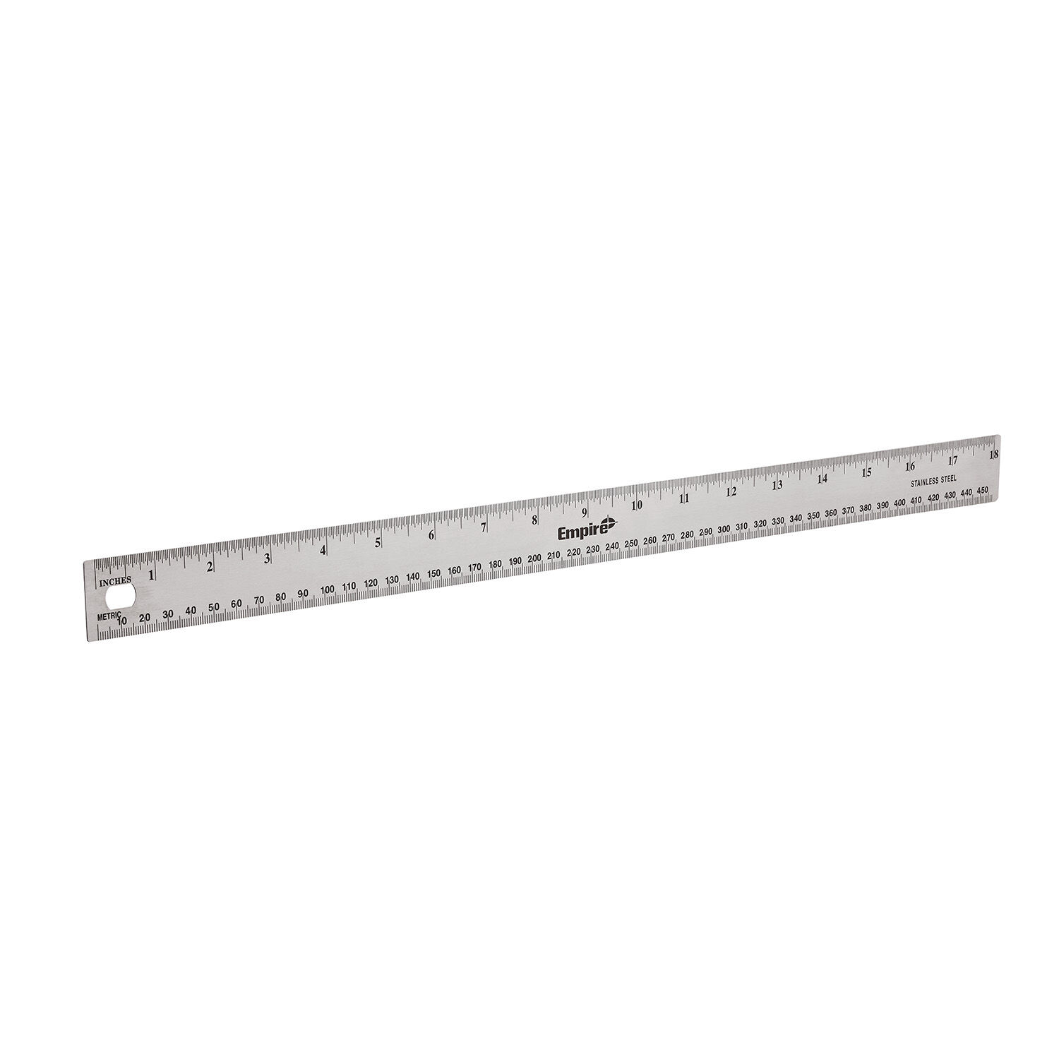 Empire Stainless Steel Ruler, 18 in.