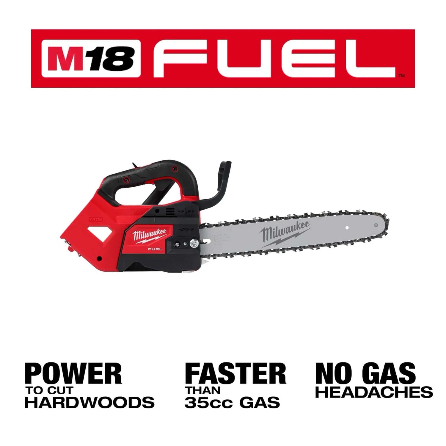 Milwaukee M18 FUEL Top Handle Chainsaw, 14-In