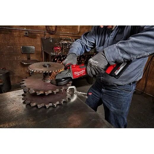 Milwaukee M18 FUEL 5-In Slide Switch Lock-On Flathead Braking Grinder