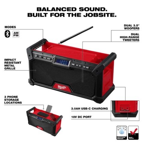Milwaukee M18 Bluetooth Jobsite Radio