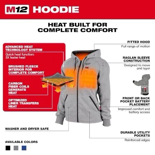 Milwaukee Women's M12 Heated Hoodie in Blue