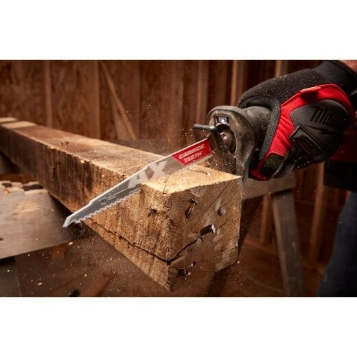 Milwaukee Sawzall The AX Carbide Teeth Wood Blade, 5 TPI, 9-In