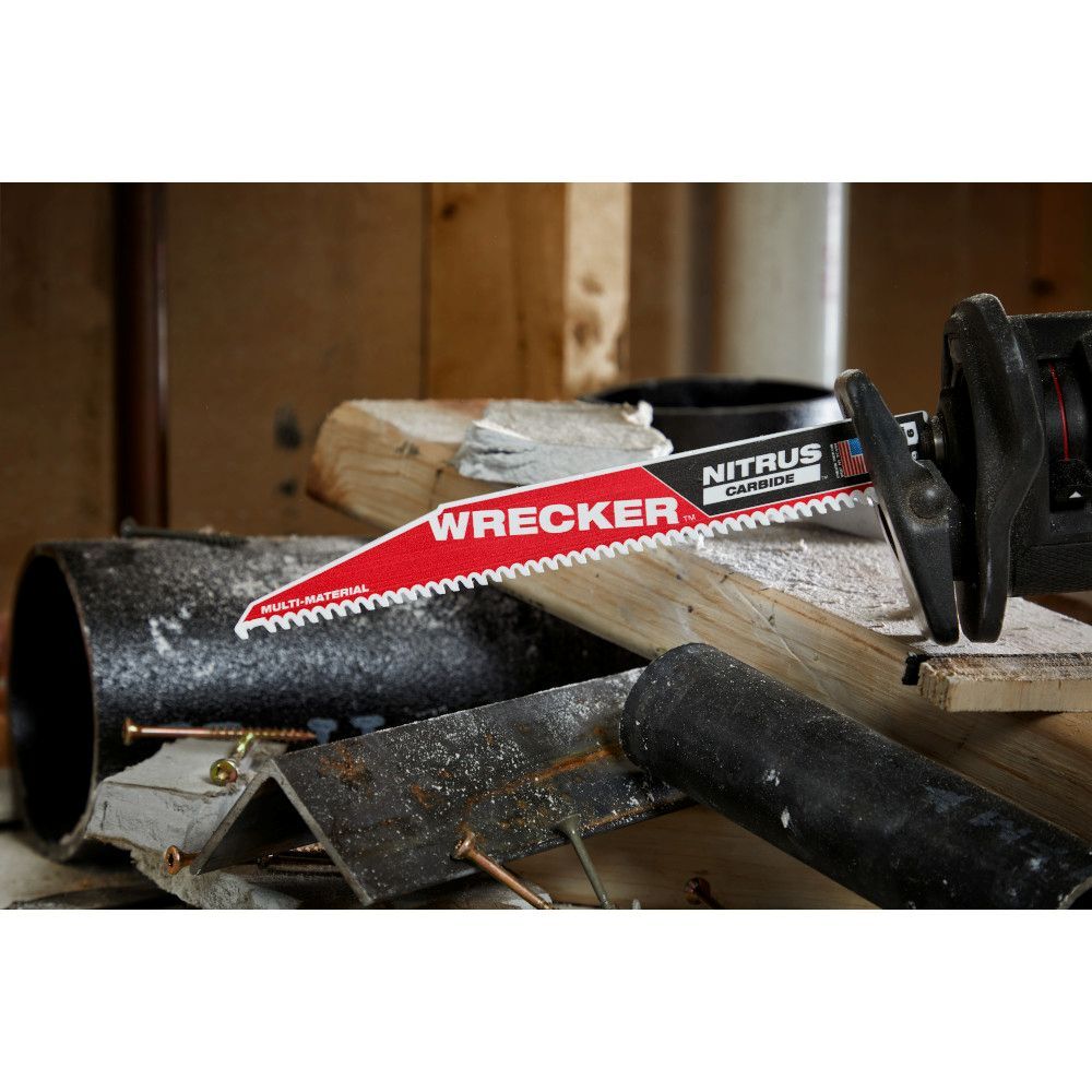Milwaukee 6-In WRECKER with NITRUS Carbide SAWZALL Blade for Multi-Material