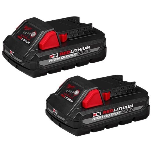 Milwaukee M18 RedLithium High Output CP3.0 Battery, 3-Ah, 2-Pk