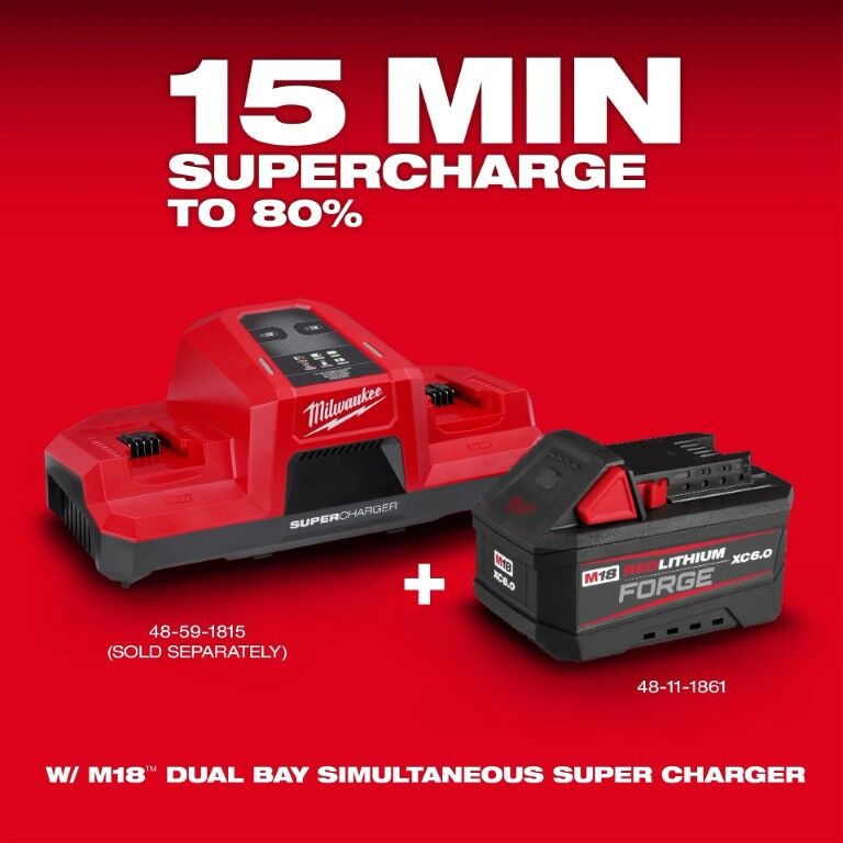 Milwaukee M18 RedLithium Forge XC6.0 Battery 6-Ah, 2-Pk