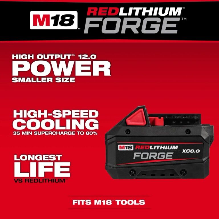Milwaukee M18 RedLithium Forge XC8.0 Battery 8-Ah