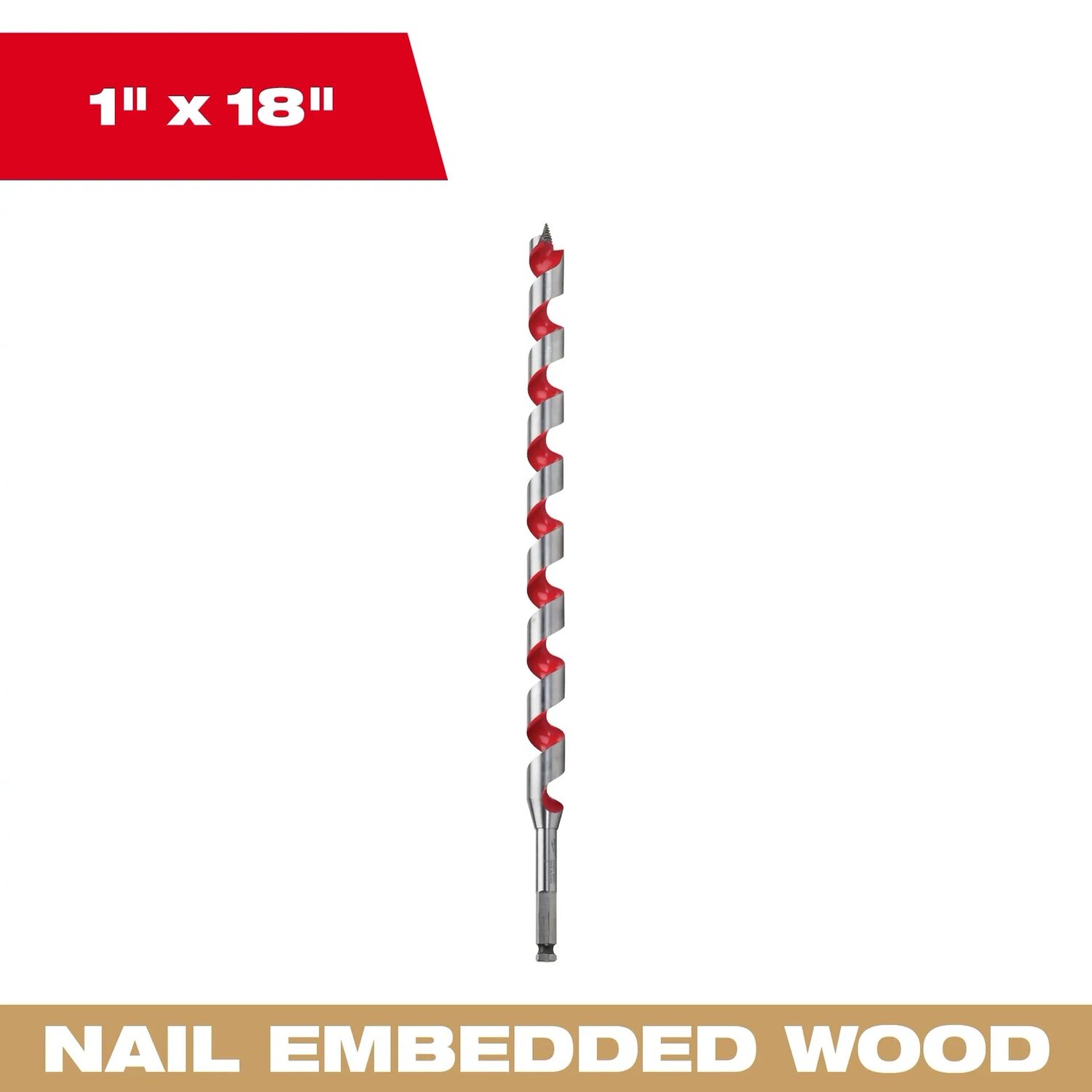 Milwaukee Ship Auger Bit, 1-In x 18-In