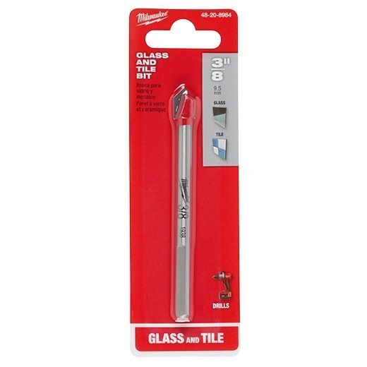 Milwaukee Glass and Tile Drill Bit, 1/2-In