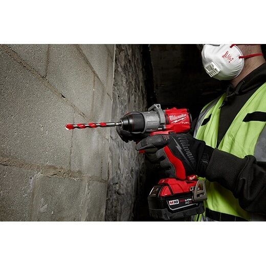 Milwaukee Shockwave Impact Duty Carbide Hammer Drill Bit, 1/4-In x 2-In x 4-In