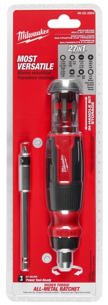 Milwaukee 27-In-1 Ratcheting Multi-Bit Screwdriver