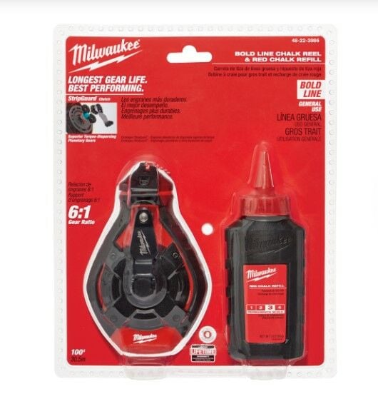 Milwaukee 100' Bold Line Kit With Red Chalk