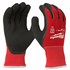Milwaukee Cut Level 1 Winter Dipped Gloves - Red, L