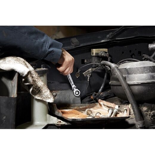 Milwaukee 15-Pc SAE Flex Head Ratcheting Combination Wrench Set