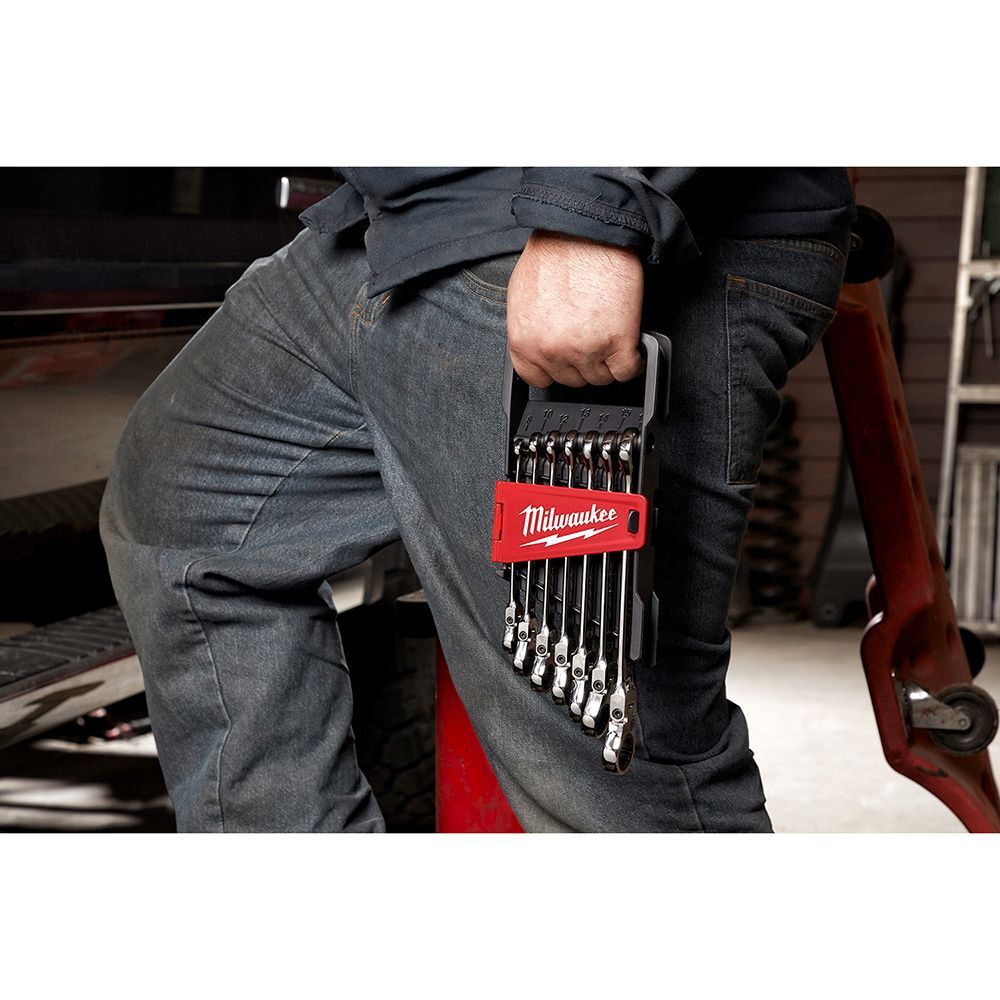 Milwaukee SAE Flex Head Ratcheting Combination Wrench Set, 7-Pc