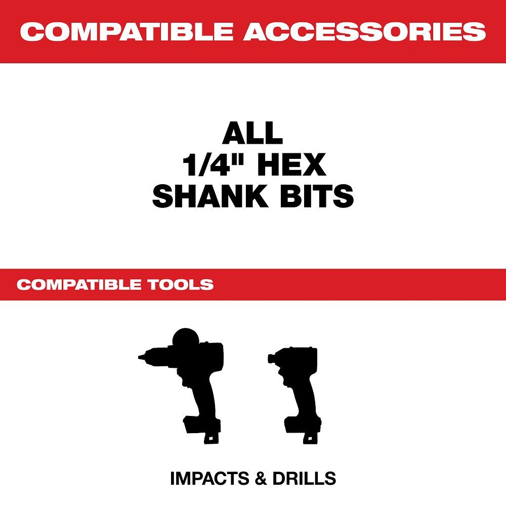 Milwaukee Universal Quik-Lok Extension, 1/4-In x 6-In