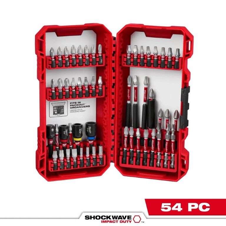 Milwaukee Shockwave Impact Duty Driver Bit Set, 54-Pc