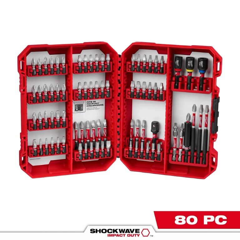Milwaukee Shockwave Impact Duty Driver Bit Set, 80-Pc