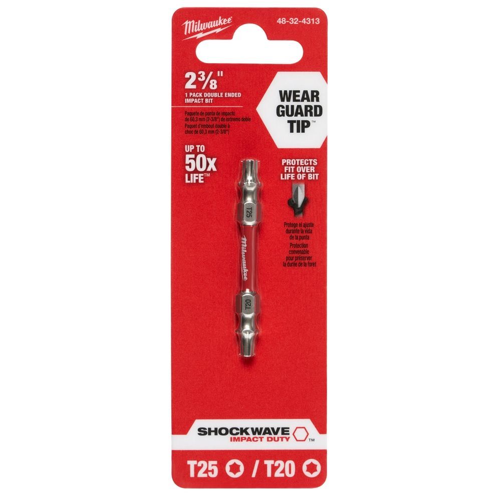 Milwaukee SHOCKWAVE T20/T25 Impact Duty Double Ended Bit