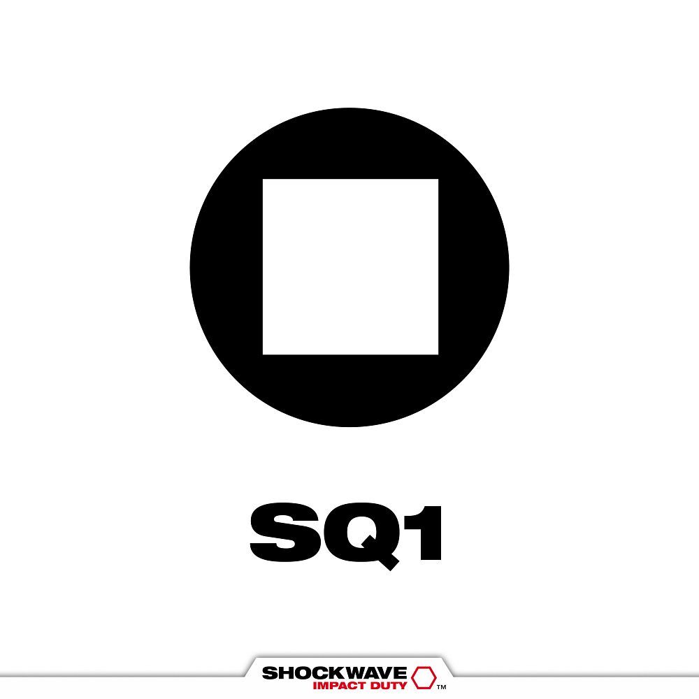 Milwaukee Shockwave Impact #1 Square Bit, 2-In