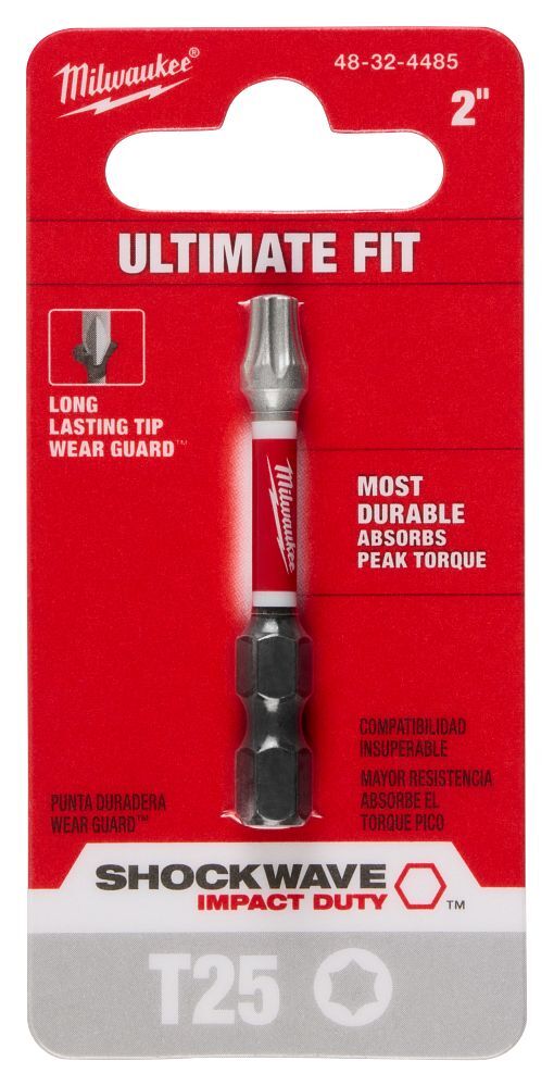 Milwaukee Shockwave Impact T25 Torx Bit, 2-In