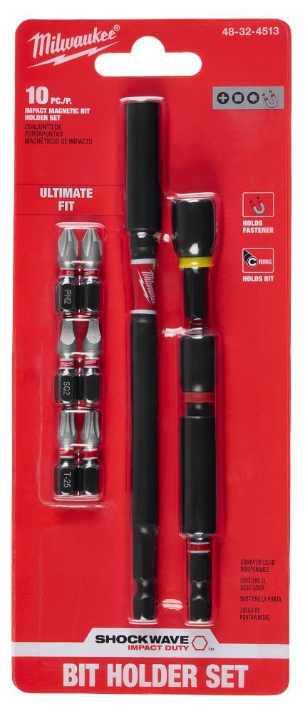 Milwaukee Shockwave Impact Duty Expand Bit Set, 10-Pc