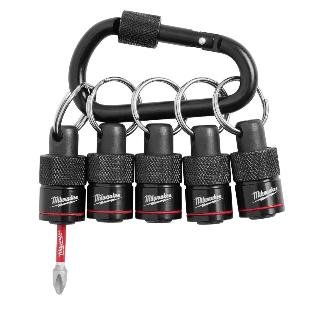Milwaukee Bit Holder with Carabiner, 5 piece