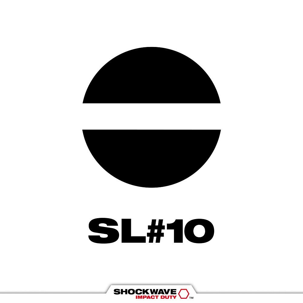 Milwaukee Shockwave Impact #10 Slotted Bit, 2-In