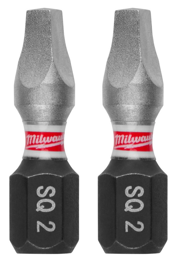 Milwaukee Shockwave Impact #2 Square Bit, 1-In, 10-Pc