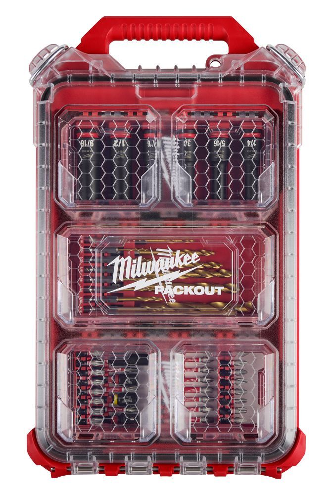 Milwaukee Shockwave Impact Duty Drill, Drive, & Fasten Packout Set, 60-Pc