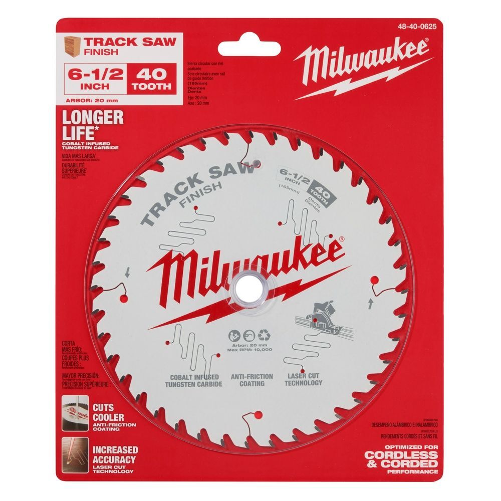 Milwaukee 6-1/2-In 40-T Finish Track Saw Blade