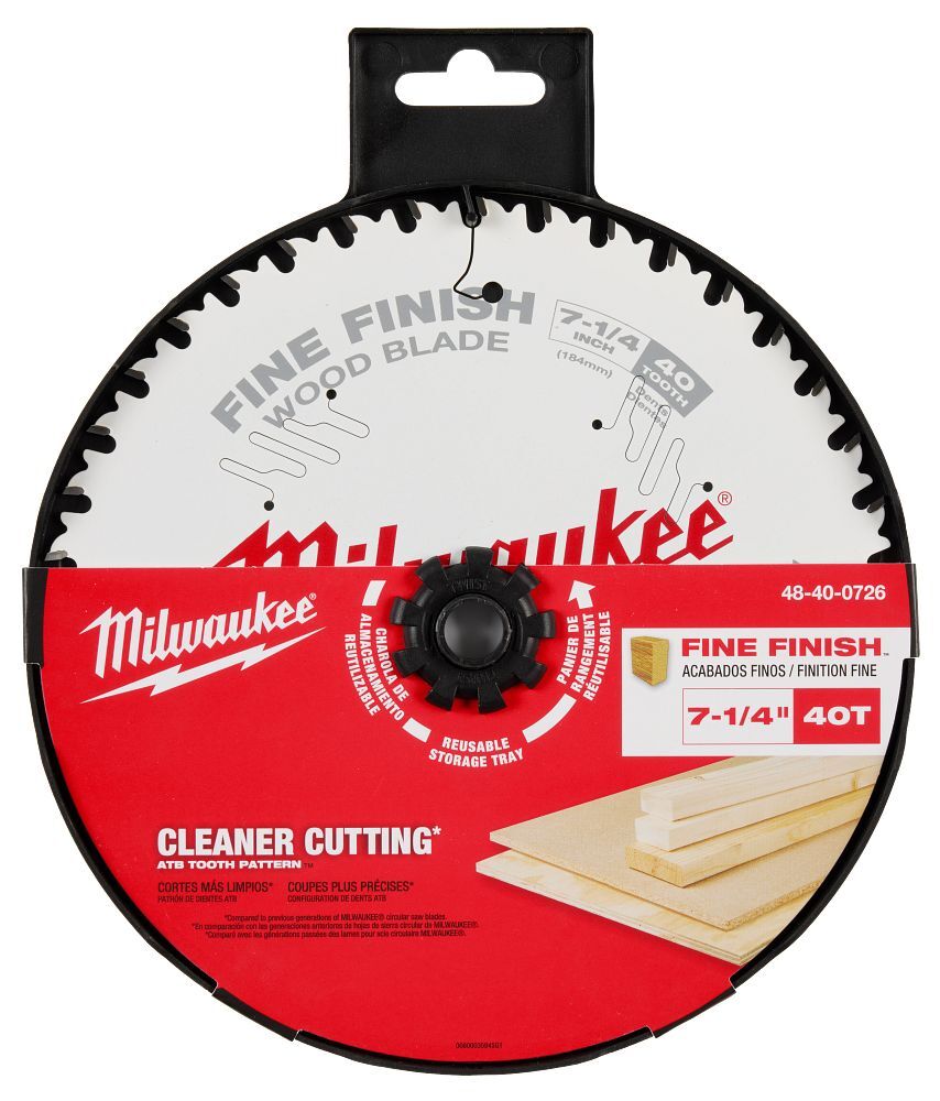 Milwaukee Fine Finish Circular Saw Blade, 40T, 7 1/4-In