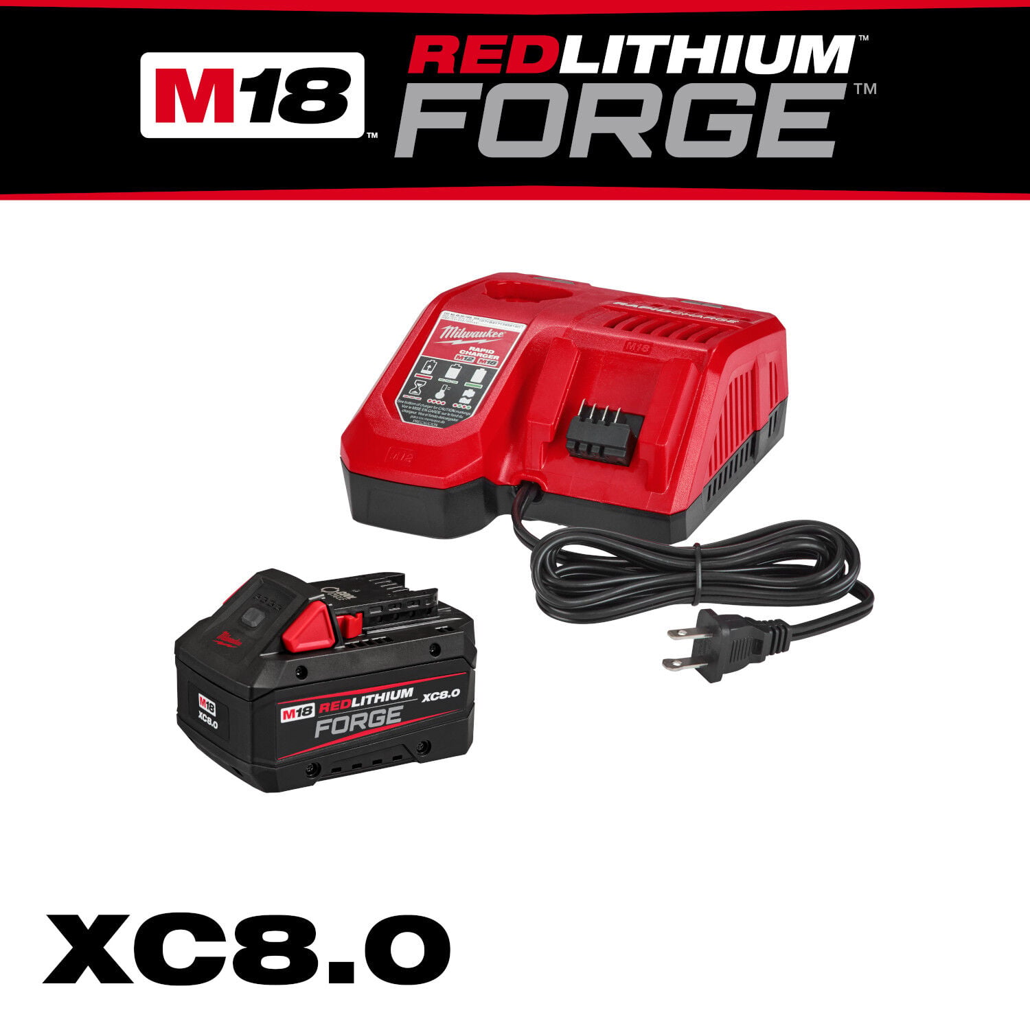 Milwaukee M18 REDLITHIUM FORGE XC8.0 Starter Kit