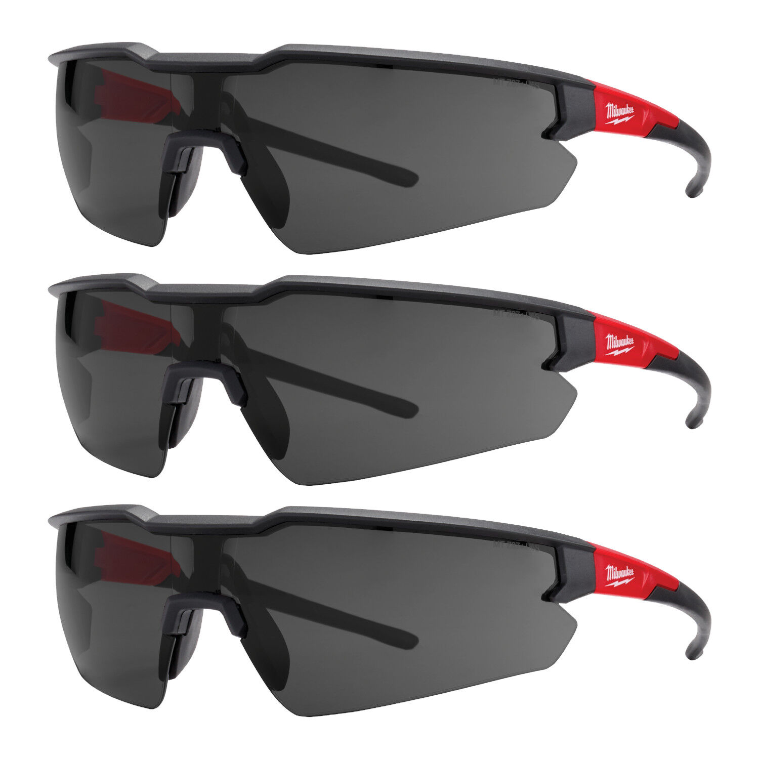 Milwaukee Tinted Lense Anti-Scratch Safety Glasses, 3pk.