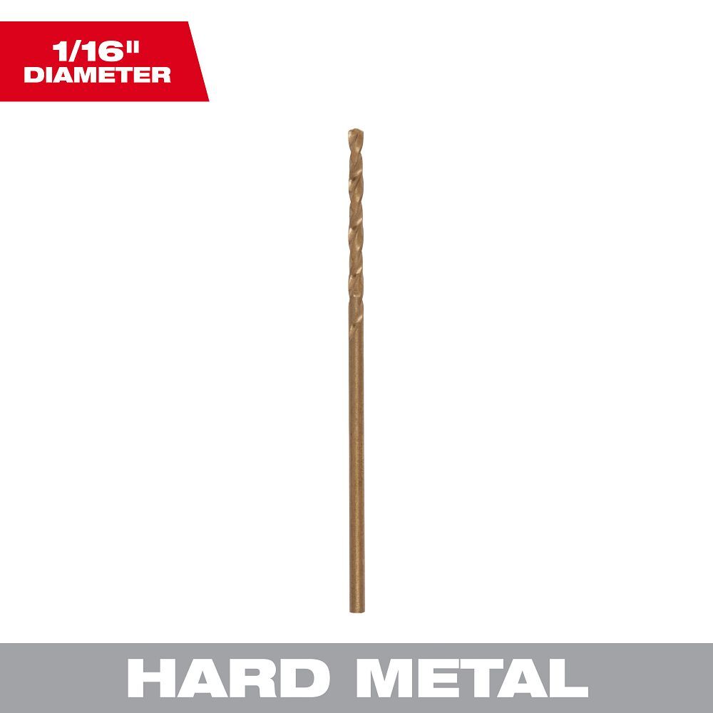 Milwaukee Red Helix Cobalt Drill Bit, 1/16-In