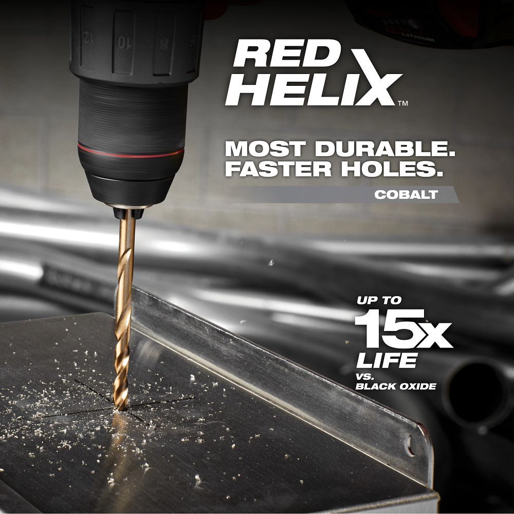 Milwaukee Red Helix Cobalt Drill Bit, 19/64-In