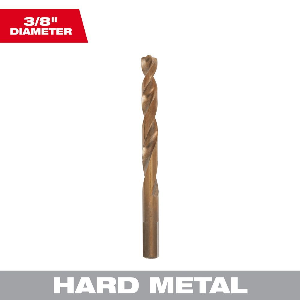 Milwaukee Red Helix Cobalt Drill Bit, 3/8-In